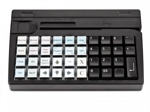 Программируемая клавиатура АТОЛ KB-76-KU (rev.2) черная c ридером магнитных карт на 1-3 дорожки
